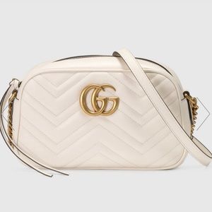 SOLD Gucci Marmont Crossbody/Shoulder Bag-NEW-White(eggshell)Size9.5"Wx5"Hx3"D